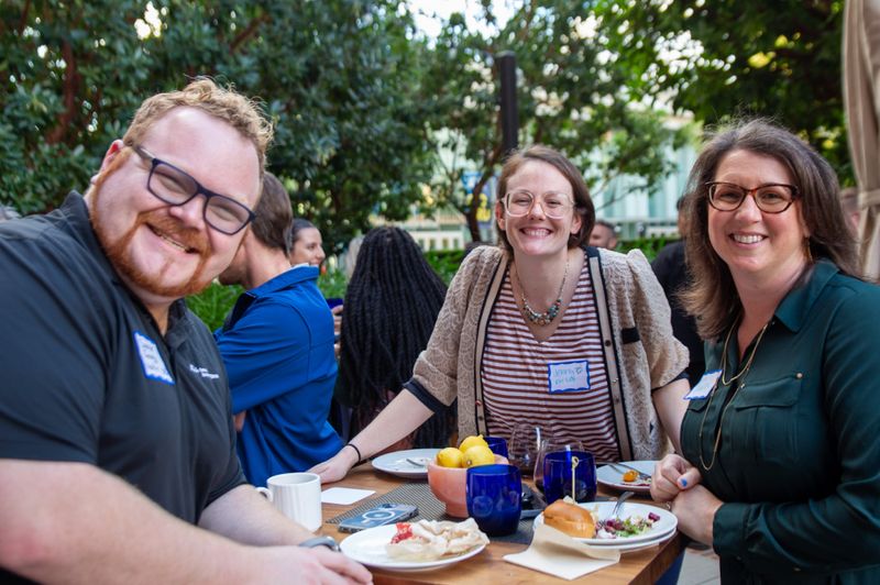 A photo of parents and students at a UCLA event